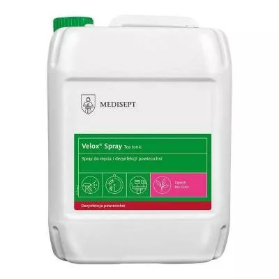 Velox Spray Tea Tonic Medisept - zapachowy płyn do mycia i dezynfekcji powierzchni - kanister 5L