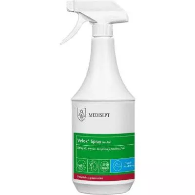 Velox Spray Neutral Medisept, płyn do mycia i dezynfekcji powierzchni - butelka 1L