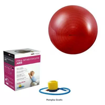 Piłka rehabilitacyjna do ćwiczeń ABS - czerwona 55 cm