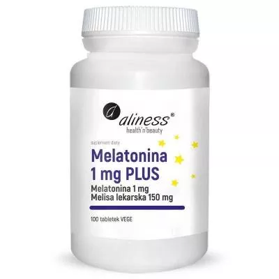 Melatonina 1 mg PLUS Aliness - 100 kaps. VEGE