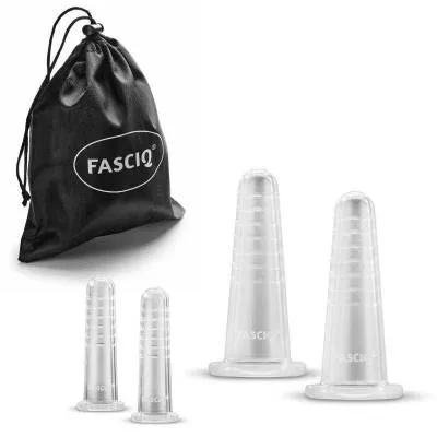 FASCIQ® - zestaw 4 baniek silikonowych do twarzy (3,8 cm i 1,5 cm) - OUTLET