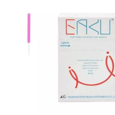 Igły do akupunktury EAKU z plastikowym uchwytem bez prowadnicy -  100 szt. 0.20 x 13 mm - OUTLET