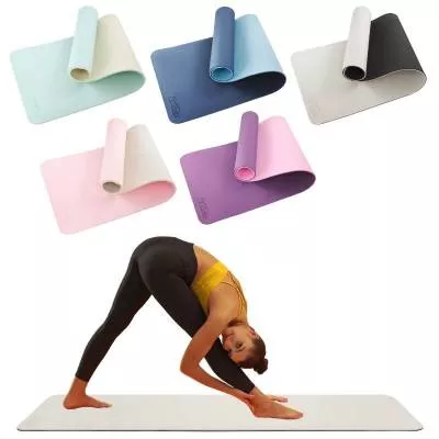 Mata do ćwiczeń jogi TPE - 180x60x0,6 cm 4FIZJO, antypoślizgowa - różne kolory