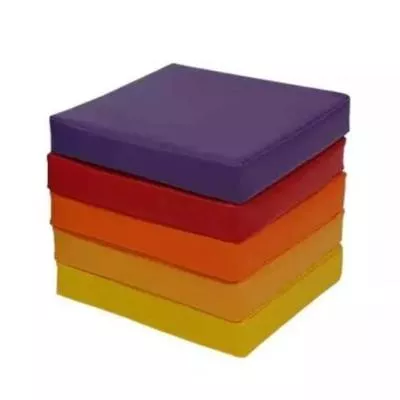 Zestaw poduszek kwadratowych - 40x40x5 cm - różne kolory - 5 szt.