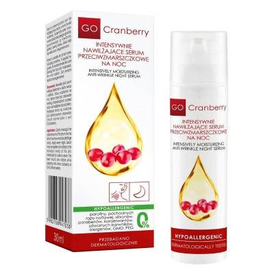 Intensywnie nawilżające serum przeciwzmarszczkowe na noc – GoCranberry – 30 ml