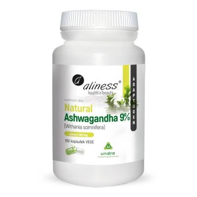 Natural Ashwaganda 590 mg Aliness - 100 kaps. VEGE