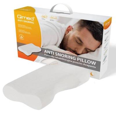 Poduszka ortopedyczna, profilowana przeciw chrapaniu - 57x36x11,5 cm „Anti Snoring Pillow” Qmed
