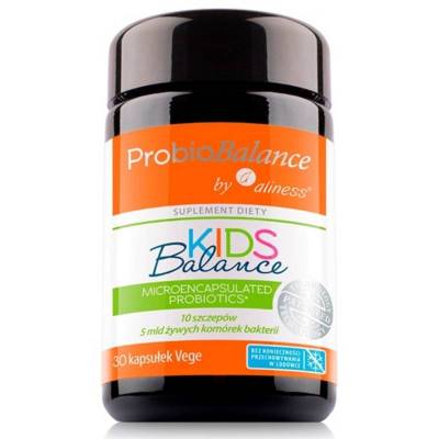 ProbioBALANCE, Probiotyk dla dzieci KIDS Balance 5 mld. Aliness - 30 kaps. VEGE