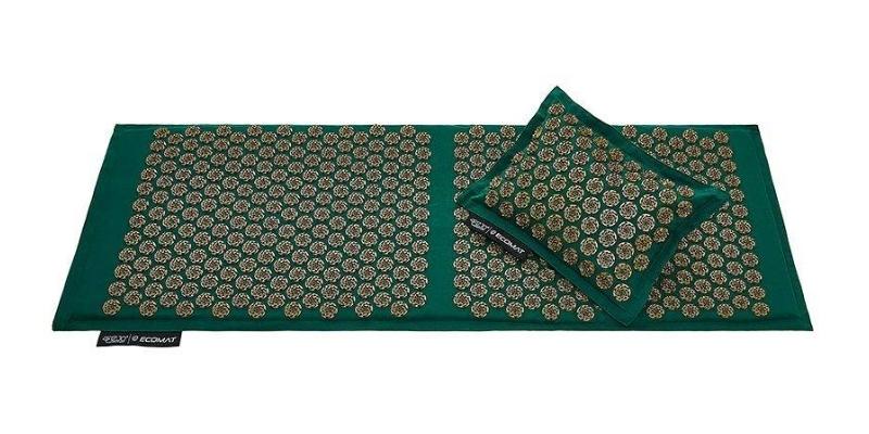 Mata z kolcami z poduszka 4fizjo - zielono-złota