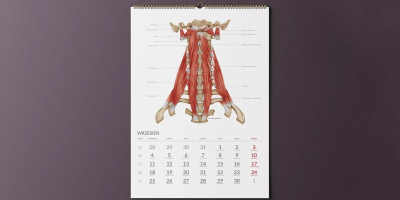 Kalendarz anatomiczny od Marty Pawelec